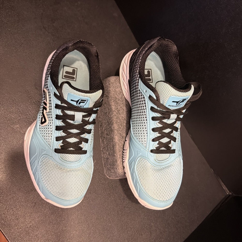 Fila Volley Zone Pickleball Women's Size 8.5 Black, Blue Sneakers #5PM00599 - Picture 2 of 10